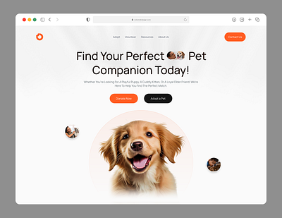 Pet shop - Hero section design figma heropage pet ui uidesign uiux