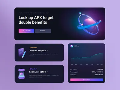 DeFi Staking & Governance UI blockchain staking design blockchain ux crypto crypto governance ux crypto trading dashboard design data visualization defi platform defi staking ui defi voting platform finance ui governance portal staking experience staking interface ui design ux design uxui motion venft rewards system web3 web3 governance dashboard