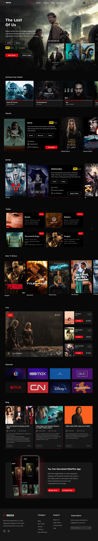 Nika film graphic design ui webdesign