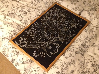 Chalk art art black brandon boyd chalk chalkboard flower white woman