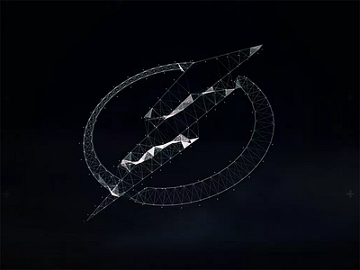 Lightning Logo grid hockey lines logo nhl outline