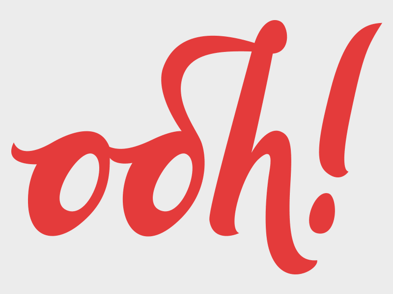 ooh custom type font gif hand type ooh snailbow type vector