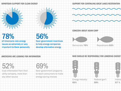 Infographics for the Joyce Foundation environment infographic