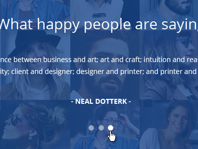 Oneturn Landing Page - Testimonials section background blue coralixthemes landing page professional slider testimonials themeforest