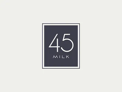 45 Milk final logo logo sans serif square