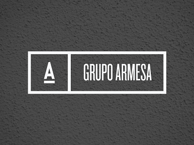 Grupo Armesa Logo block clean condensed dark logo square typography