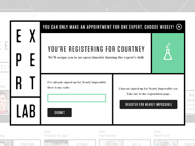 Expert Lab design ghostly ferns graphic sign up box web web design