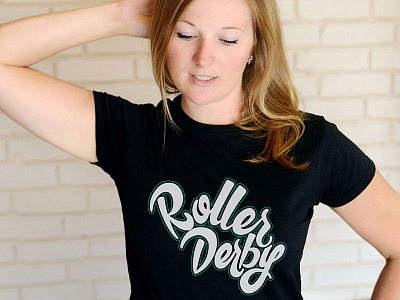 Roller Derby Tee derby design lettering roller derby shirt