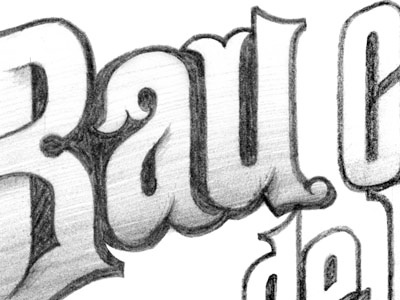 Bau lettering pencil victorian