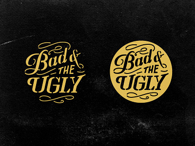 Bad & The Ugly Logo Mockups 2b branding logo script seal typography