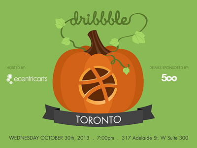 Dribbble Toronto Meetup halloween meetup pumpkins toronto