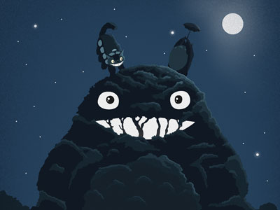 TOTORO! ghibli illustration poster totoro