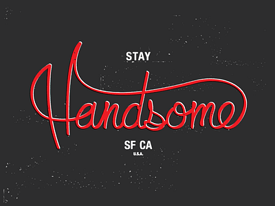 Handsome Lads. SF. CA. bikes black california gnar moto motorcycle red ride san francisco script type