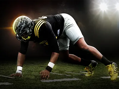 Footall Player athletic football glow lighting photo sports