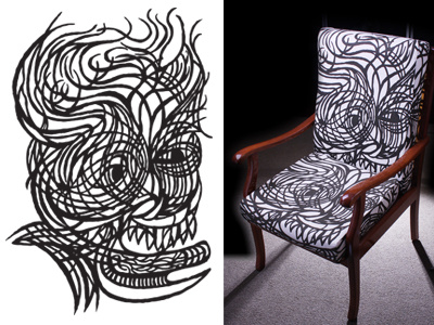 Face illustration illustration printing screen