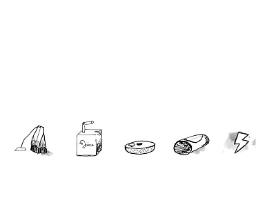 small café icons comp 1 café icons illustration sketch work in progress