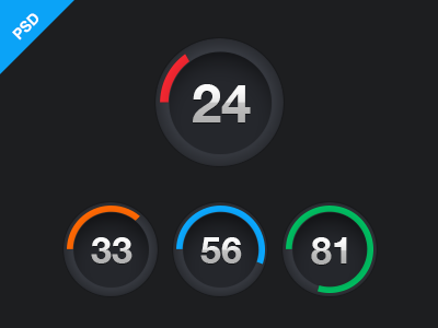 Countdown ^Freebe blue circle count countdown dark free green orange progress red timer ui