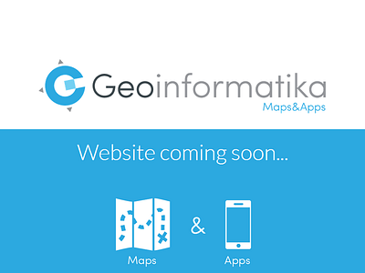 Geoinformatika announcing page logo design website