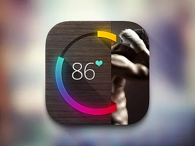 Heart Gym app design drawingart gym heart icon ios ios7 measure photoshop