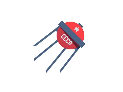 Sputnik-1 @2x artificial earth first flat icon satellite sexy shadow sputnik 1 ussr
