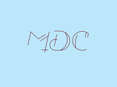 Initials custom lettering monogram monoline type