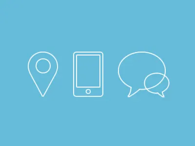 Icon exploration #2 mobile pin speech balloon