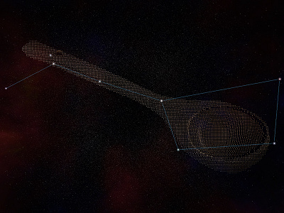 Big Dipper 3d constellation space stars webgl