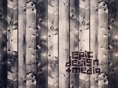 Epic Stamp branded design fence graphic design logo stamp trees type wood