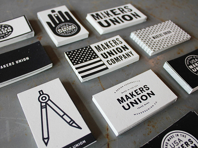 Makers Union Biznus Cards business cards makers union photograph screen print silkscreen