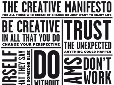 The Creative Manifesto decoration mr cup wall wisdom word