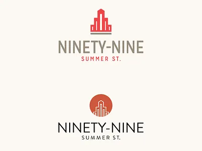 Ninety-Nine logos – Round 1 art deco building logo san serif street