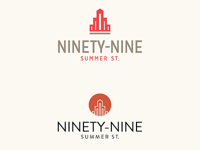 Ninety-Nine logos – Round 1 art deco building logo san serif street