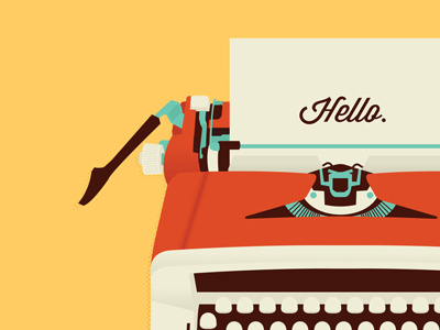 Typewriter illustration typewriter