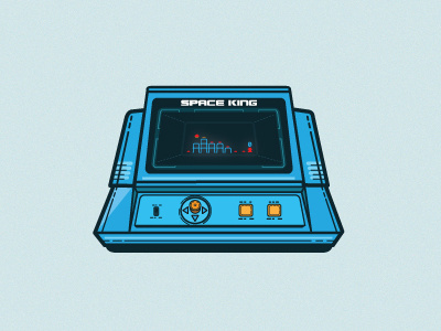 Space King Rules! 80s games games icon development icons illustration michelle lana space king vector