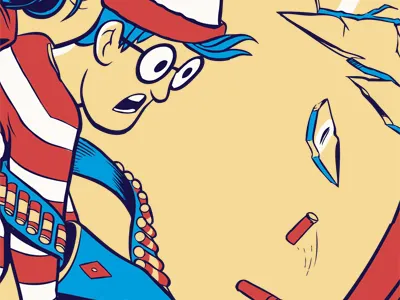 Sneak peak on a new shirt design. Waldo you think? apparel illustration shotgun waldo