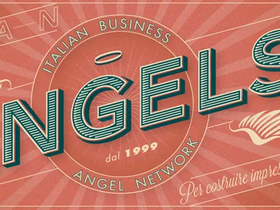 Business angels angels business crockhaus illustration lettering typography vintage