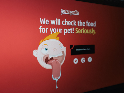 futterpedia: promo page characters food illustration pets promo ui vector web design