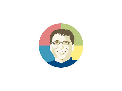 Bill Gates badge bill circle gates microsoft round windows