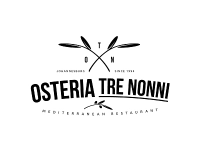 Osteria Tre Nonni Logo Design branding hipster logo logo design osteria tre nonni restaurant logo