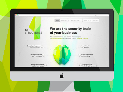 IQ STRUCTURES / homepage brain design home identity nano web