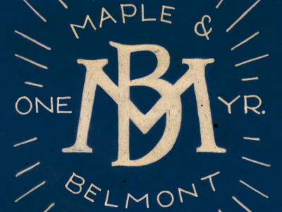 Maple & Belmont Monogram celebrate lettering logo monogram type