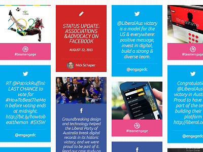 Engage Feed (updated) blog dribbble facebook feed masonry news post social teamengage tweet twitter wordpress