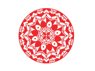 Mandala art circle cool design detail illustration mandala red white