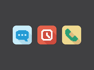 Flat Pixel Icons design flat icons ios pixel pixelart vector