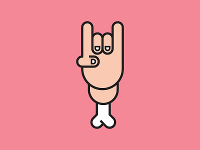 Rock or die hand metal rad rock rock or die