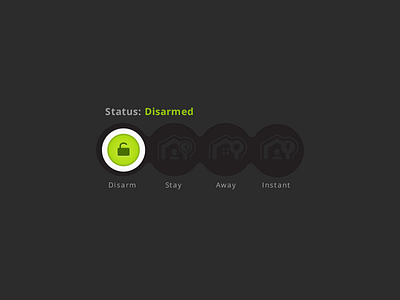 Drag to Arm arm disarm interface ios security toggle ui ux