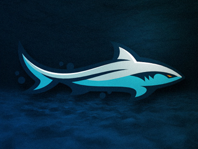 Shark fish logo shark sports water