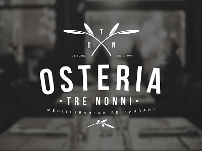 Osteria Tre Nonni Logo Design branding hipster logo logo design osteria tre nonni restaurant logo