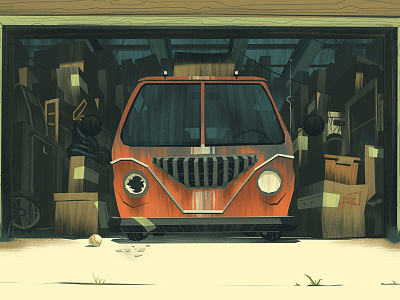 Auto Shots 2 broken down cars garage illustration junk ocs orlin culture shop retro vintage