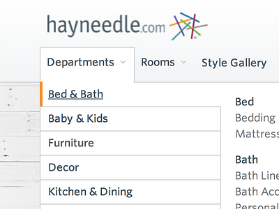 Hayneedle.com Redesign hayneedle homepage navigation redesign ui